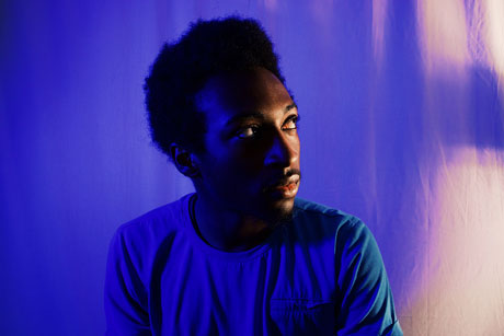 Portrait of teen with dramatic colored lighting